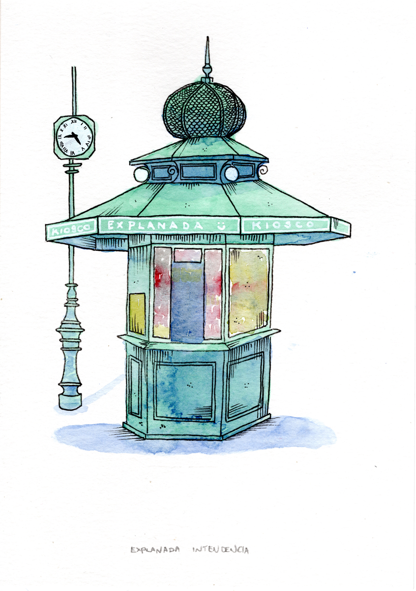 Boceto Kiosco Parisino
